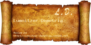 Lumnitzer Demetria névjegykártya