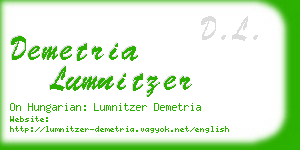 demetria lumnitzer business card